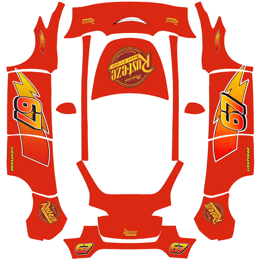 Lightning McQueen 67 edition - Vehicle Wrap for Model Y by Jublasam