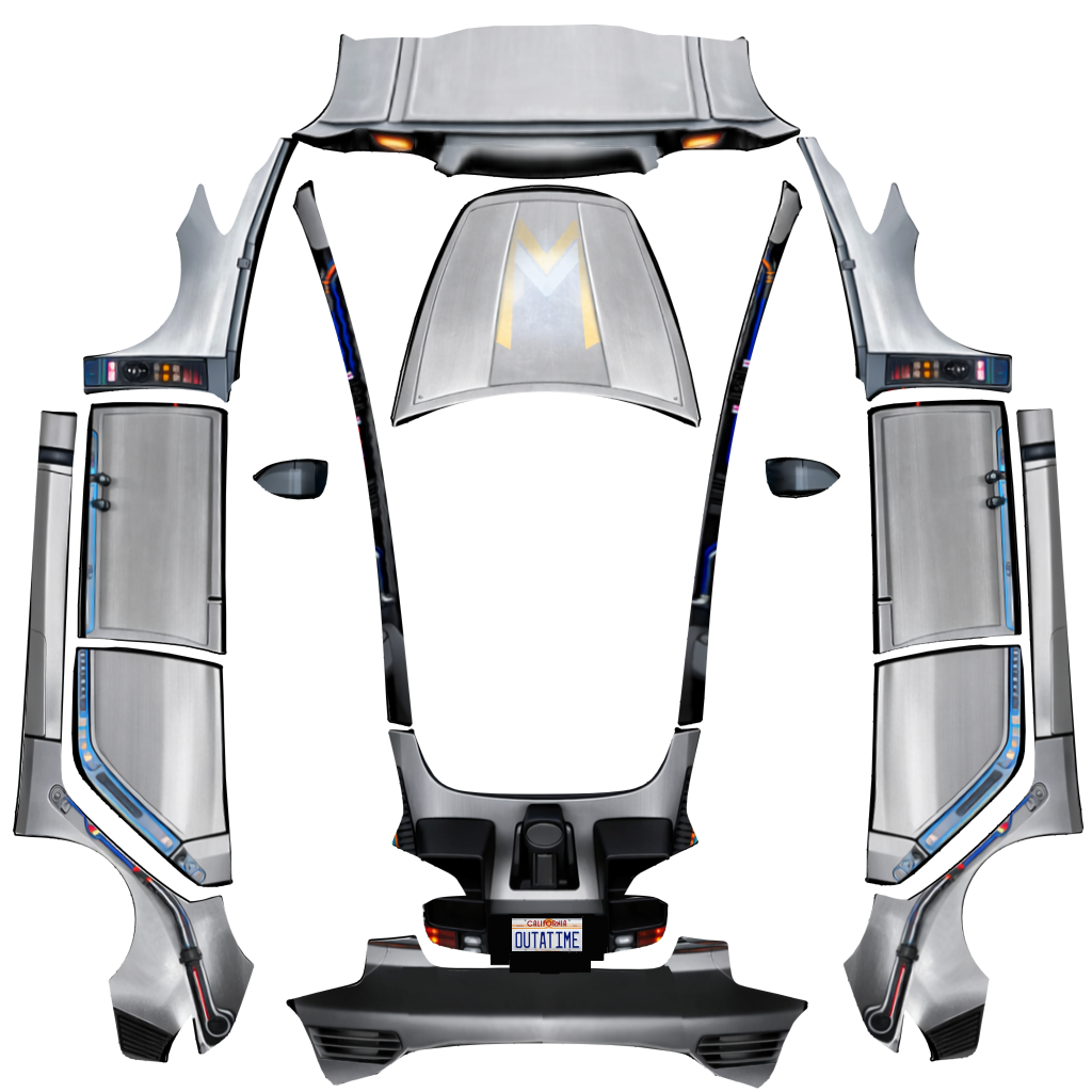 Delorean - Vehicle Wrap for Model 3 by longcry88