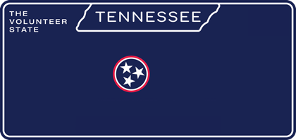 Tennessee Blue without IGWT - License Plate by derekdaphoto