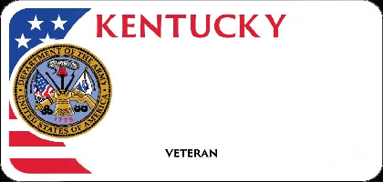Kentucky Army Veteran - License Plate by brnmfbr