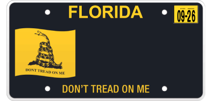 Florida Gadsden Flag license plate - License Plate by ajlion10