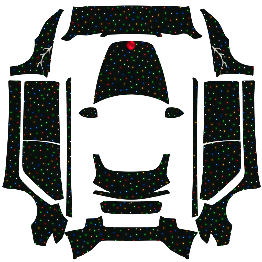 Jingle Bulbs - Vehicle Wrap for Model 3 (2024+) Standard & Premium by BikeButNotBeast