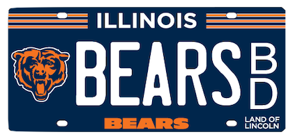 Da Bears - License Plate by BikeButNotBeast