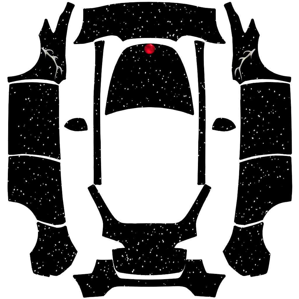 Holiday Y in Black - Vehicle Wrap for Model Y by BikeButNotBeast