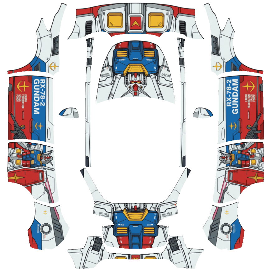 RX Gundam - Vehicle Wrap for Model Y by Anonymous