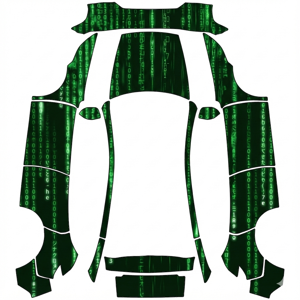 Matrix style - Vehicle Wrap for Model Y (2025+) Premium by pezzin
