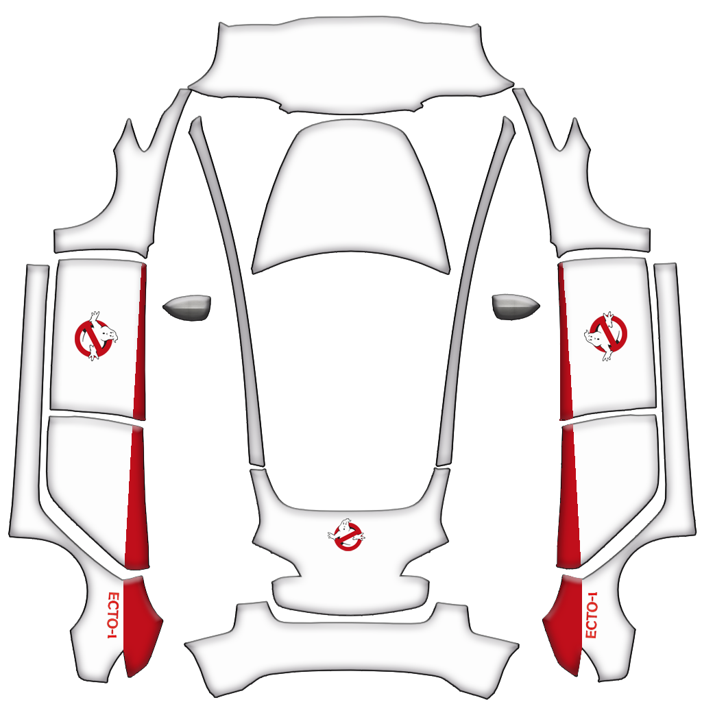 Ecto 1 - Vehicle Wrap for Model 3 by richmiesterdee