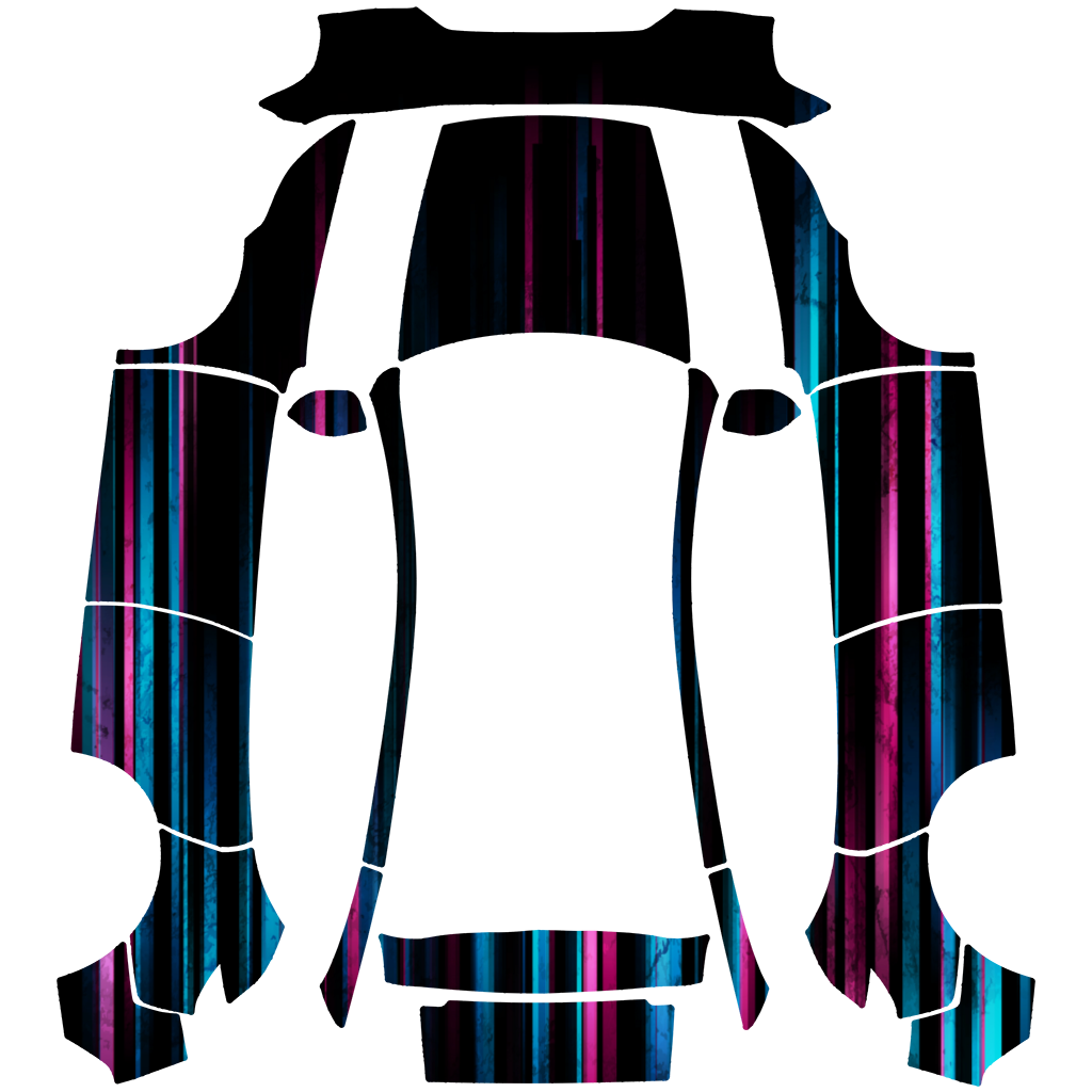 Blue & Pink Stripes - Vehicle Wrap for Model Y (2025+) Premium by vmitchell85