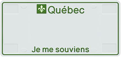 Quebec EV licence plate - License Plate by davidqc