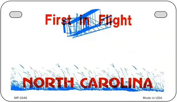 First In Flight - License Plate by squrrell65