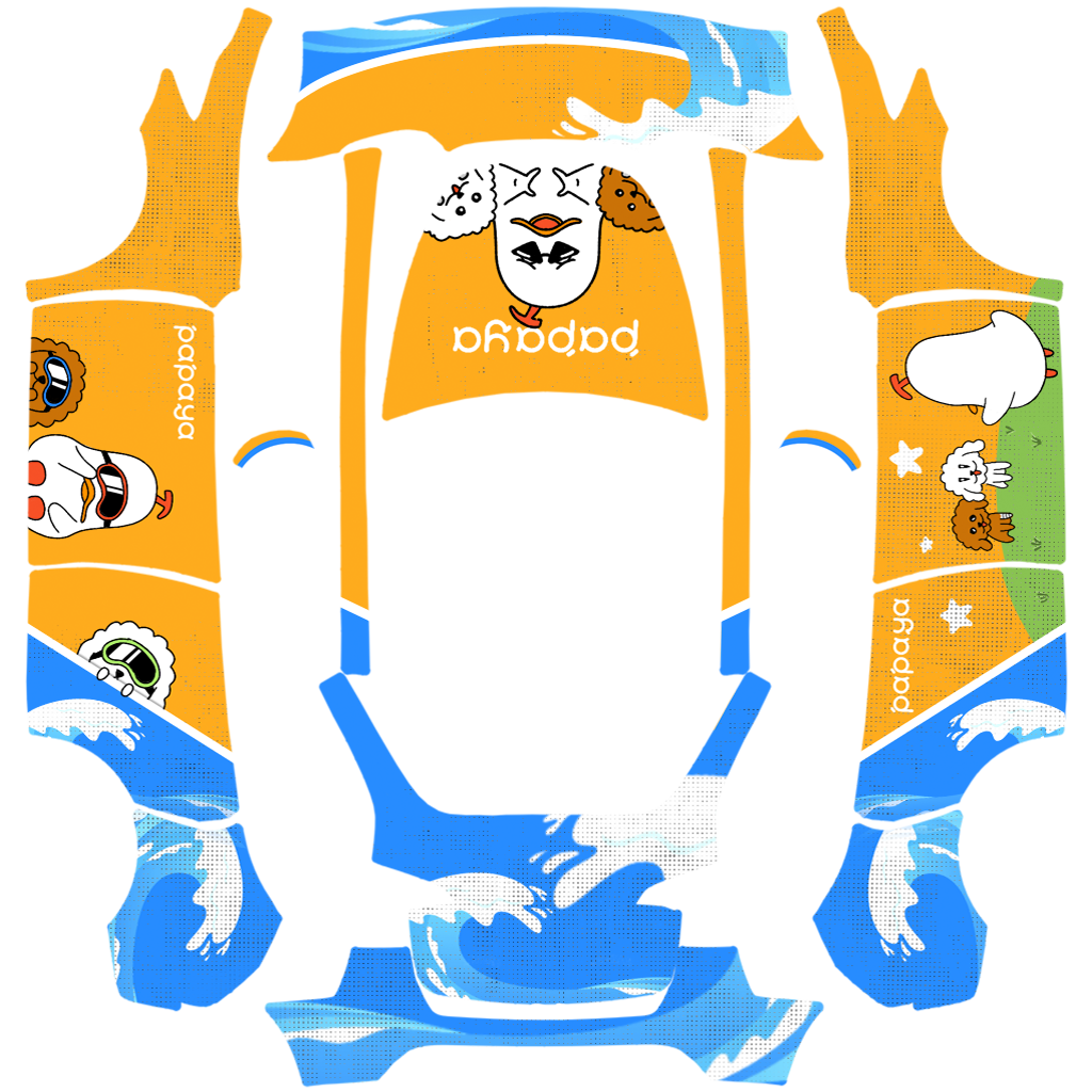 Papaya - Vehicle Wrap for Model Y by behance0717