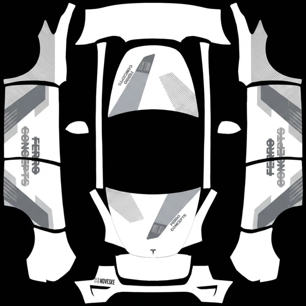 ferro - Vehicle Wrap for Model Y by windflowersmc