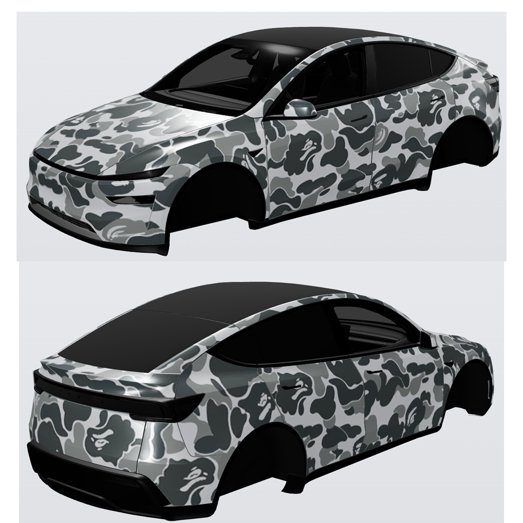 BAPE camo - Vehicle Wrap for Model Y (2025+) Premium by taimyshukah